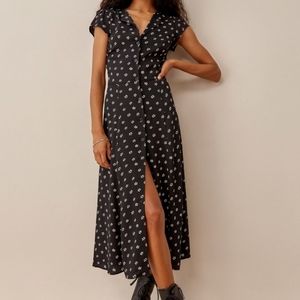 Reformation Fauna Dress Black and White 8
